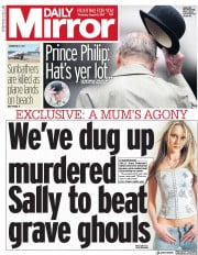 Daily Mirror (UK) Newspaper Front Page for 3 August 2017