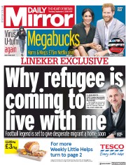 Daily Mirror (UK) Newspaper Front Page for 3 September 2020