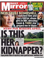 Daily Mirror (UK) Newspaper Front Page for 4 October 2012