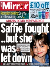Daily Mirror (UK) Newspaper Front Page for 4 November 2022
