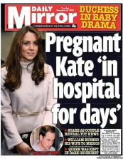 Daily Mirror (UK) Newspaper Front Page for 4 December 2012