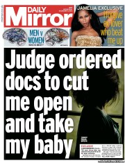 Daily Mirror (UK) Newspaper Front Page for 4 December 2013