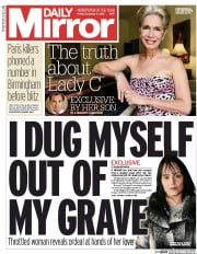 Daily Mirror (UK) Newspaper Front Page for 4 December 2015