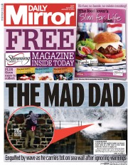 Daily Mirror Newspaper Front Page (UK) for 4 January 2014