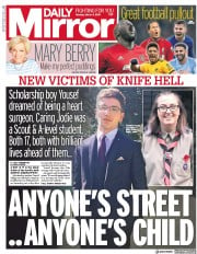 Daily Mirror (UK) Newspaper Front Page for 4 March 2019