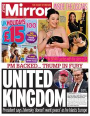 Daily Mirror front page for 4 March 2025