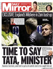 Daily Mirror (UK) Newspaper Front Page for 4 April 2016