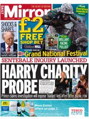 Daily Mirror front page for 4 April 2025