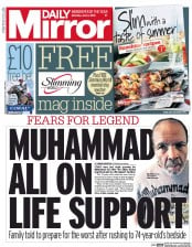 Daily Mirror (UK) Newspaper Front Page for 4 June 2016