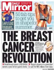 Daily Mirror (UK) Newspaper Front Page for 4 June 2018