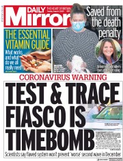 Daily Mirror (UK) Newspaper Front Page for 4 August 2020