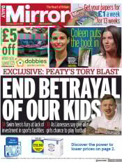 Daily Mirror (UK) Newspaper Front Page for 4 August 2022