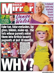 Daily Mirror (UK) Newspaper Front Page for 4 September 2012
