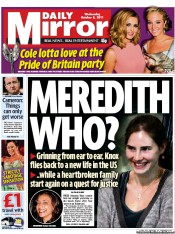 Daily Mirror (UK) Newspaper Front Page for 5 October 2011