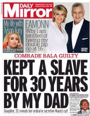 Daily Mirror (UK) Newspaper Front Page for 5 December 2015