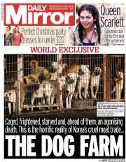 Daily Mirror (UK) Newspaper Front Page for 5 December 2016