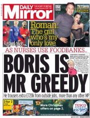 Daily Mirror (UK) Newspaper Front Page for 5 December 2019