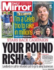 Daily Mirror (UK) Newspaper Front Page for 5 December 2020