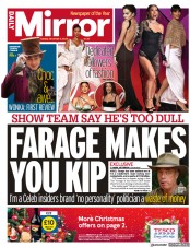 Daily Mirror front page for 5 December 2023