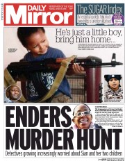 Daily Mirror (UK) Newspaper Front Page for 5 January 2016