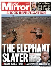Daily Mirror (UK) Newspaper Front Page for 5 February 2014