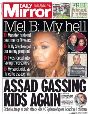 Daily Mirror (UK) Newspaper Front Page for 5 April 2017