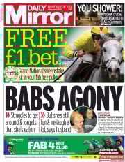 Daily Mirror (UK) Newspaper Front Page for 5 April 2019