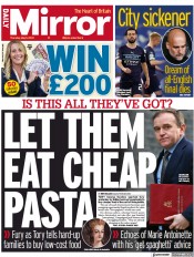 Daily Mirror front page for 5 May 2022