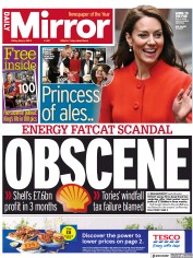 Daily Mirror (UK) Newspaper Front Page for 5 May 2023