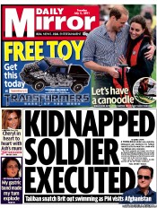 Daily Mirror (UK) Newspaper Front Page for 5 July 2011