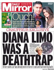 Daily Mirror (UK) Newspaper Front Page for 5 August 2017