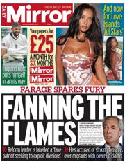 Daily Mirror front page for 5 August 2025