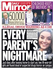 Daily Mirror (UK) Newspaper Front Page for 6 October 2020
