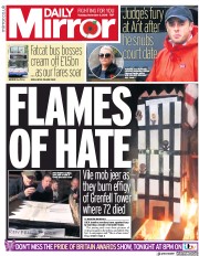 Daily Mirror (UK) Newspaper Front Page for 6 November 2018