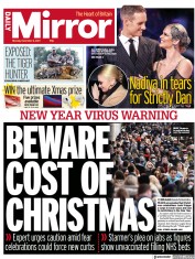 Daily Mirror (UK) Newspaper Front Page for 6 December 2021