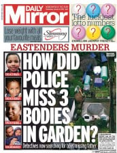 Daily Mirror (UK) Newspaper Front Page for 6 January 2016