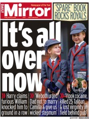Daily Mirror (UK) Newspaper Front Page for 6 January 2023