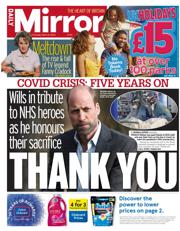 Daily Mirror front page for 6 March 2025