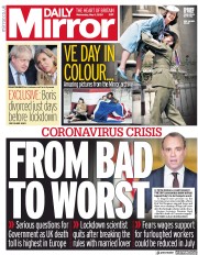 Daily Mirror (UK) Newspaper Front Page for 6 May 2020