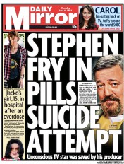 Daily Mirror (UK) Newspaper Front Page for 6 June 2013