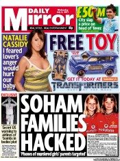 Daily Mirror (UK) Newspaper Front Page for 6 July 2011