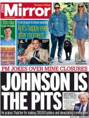 Daily Mirror (UK) Newspaper Front Page for 6 August 2021