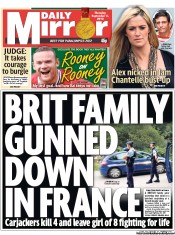 Daily Mirror (UK) Newspaper Front Page for 6 September 2012