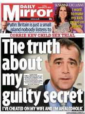 Daily Mirror (UK) Newspaper Front Page for 6 September 2013