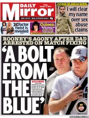 Daily Mirror Newspaper Front Page (UK) for 7 October 2011