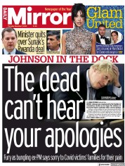 Daily Mirror front page for 7 December 2023