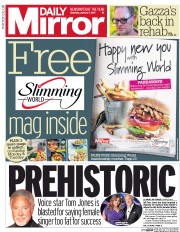 Daily Mirror (UK) Newspaper Front Page for 7 January 2017