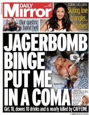Daily Mirror Newspaper Front Page (UK) for 7 March 2014