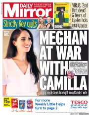 Daily Mirror (UK) Newspaper Front Page for 7 March 2020