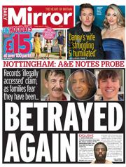 Daily Mirror front page for 7 March 2025